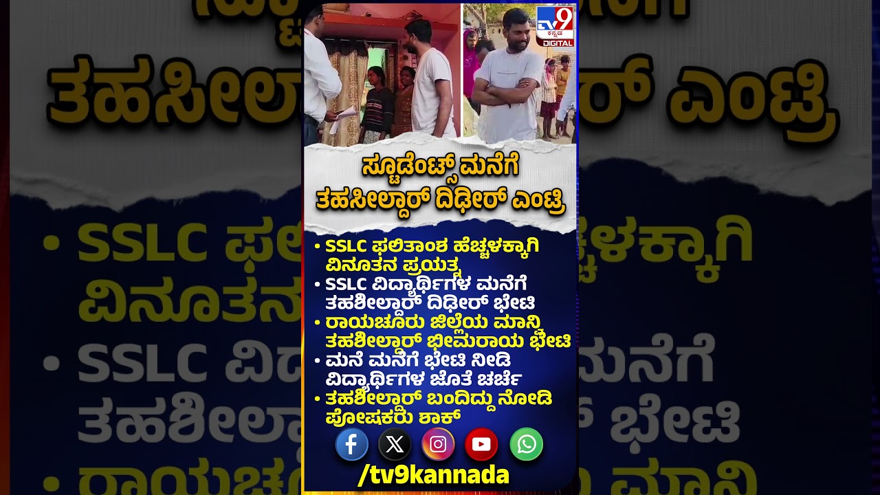 Tahasildar Interaction With Students: SSLC ಫಲಿತಾಂಶ ಹೆಚ್ಚಳಕ್ಕಾಗಿ ತಹಶೀಲ್ದಾರ್​ ಭೀಮರಾಯ  ವಿನೂತನ ಪ್ರಯತ್ನ