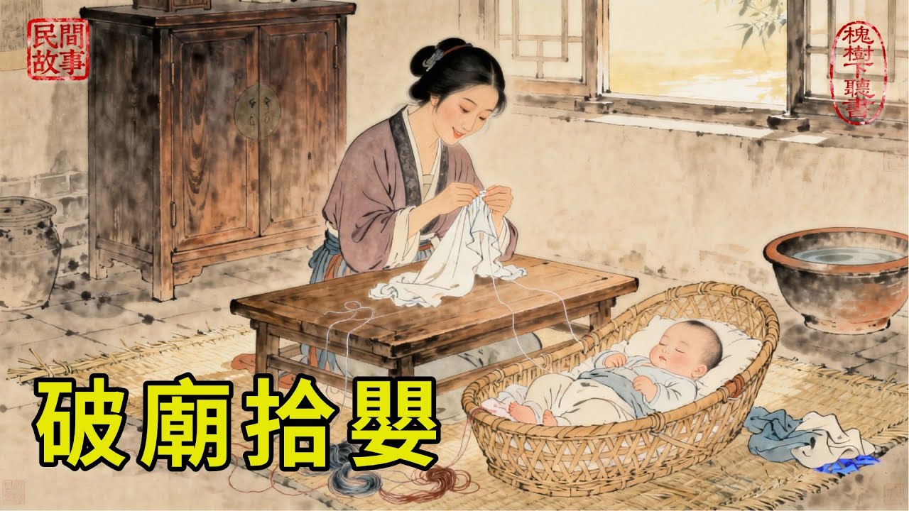 寡婦夜宿破廟避雨，地底傳來嬰兒哭聲，掀開石板看到供桌上嬰兒，帶回家3天後竟突有貴人上門！#民間故事 #傳統文化 #原創虛構 #華語有聲書 #槐樹下聽書