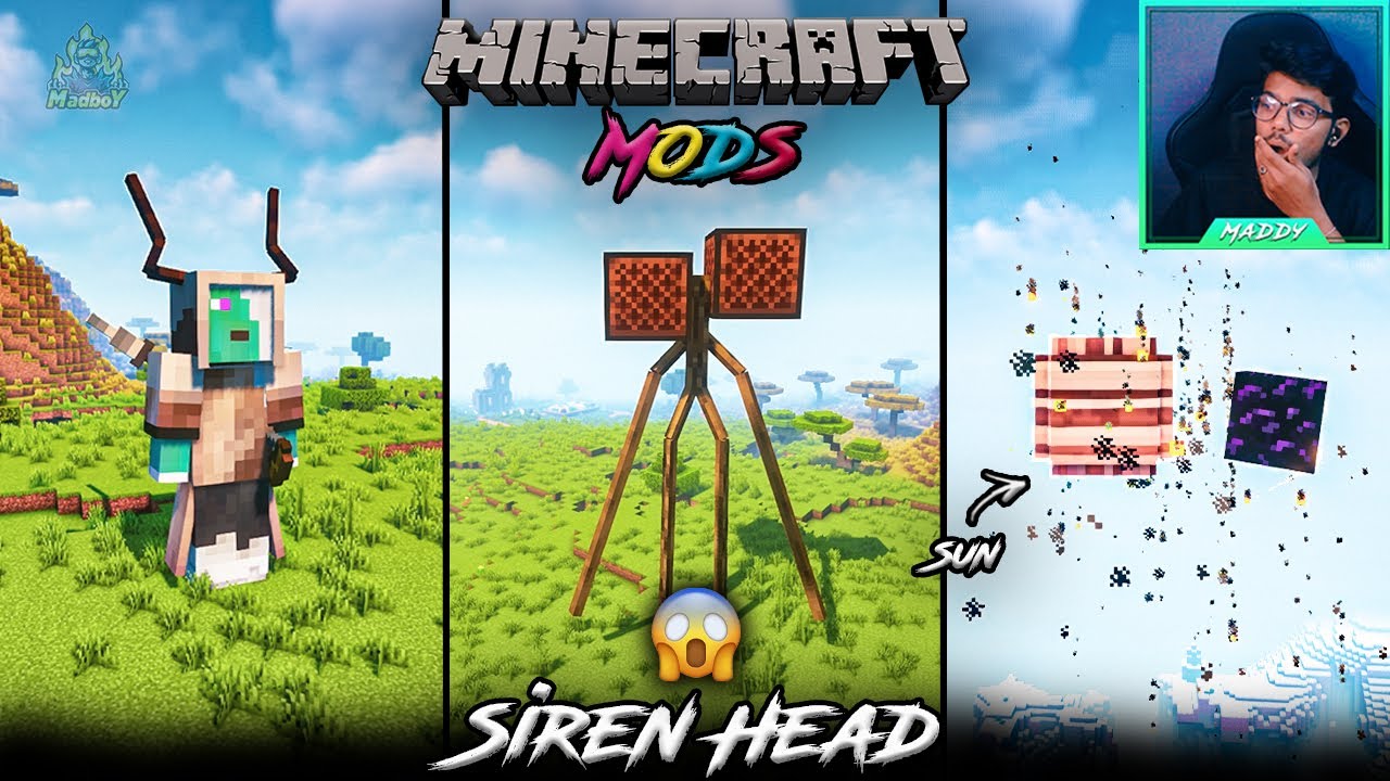 Siren Head in Minecraft 🚨 | Added Mobs | Minecraft Mods | in Telugu | Maddy Telugu Gamer