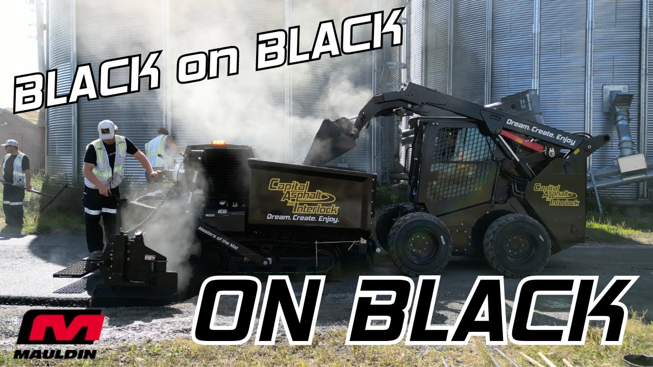 PAVING 60 TONS OF ASPHALT UNDER A MASSIVE GRAIN SILO - FPV Drone
