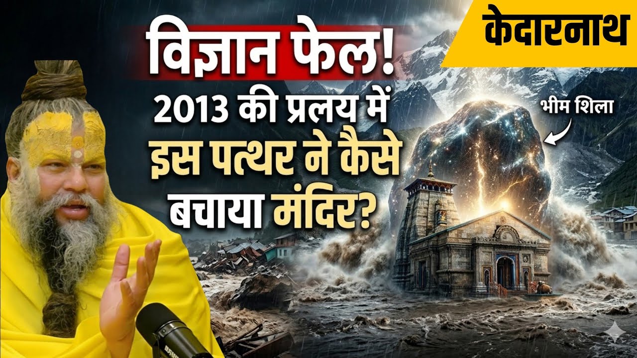 विज्ञान फेल! 2013 की प्रलय में इस पत्थर ने कैसे बचाया मंदिर ? Premanand ji Maharaj 