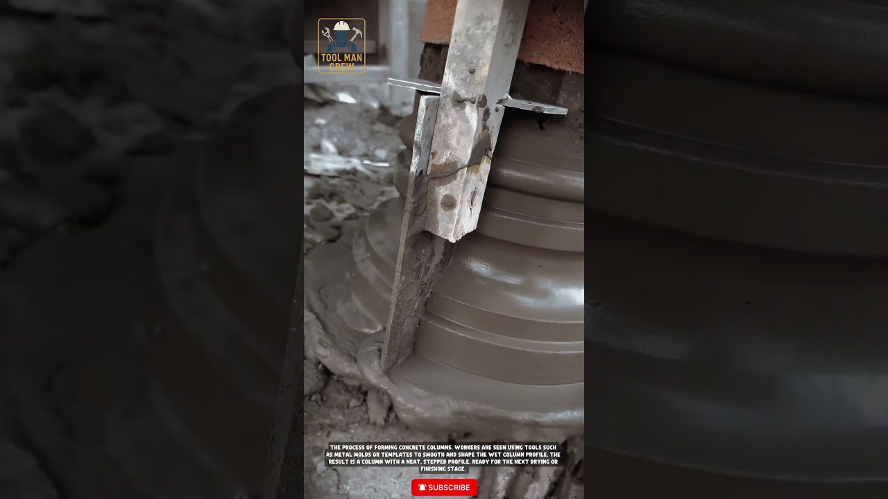 Fast Concrete Column Forming Process Using This Unique Tool! 