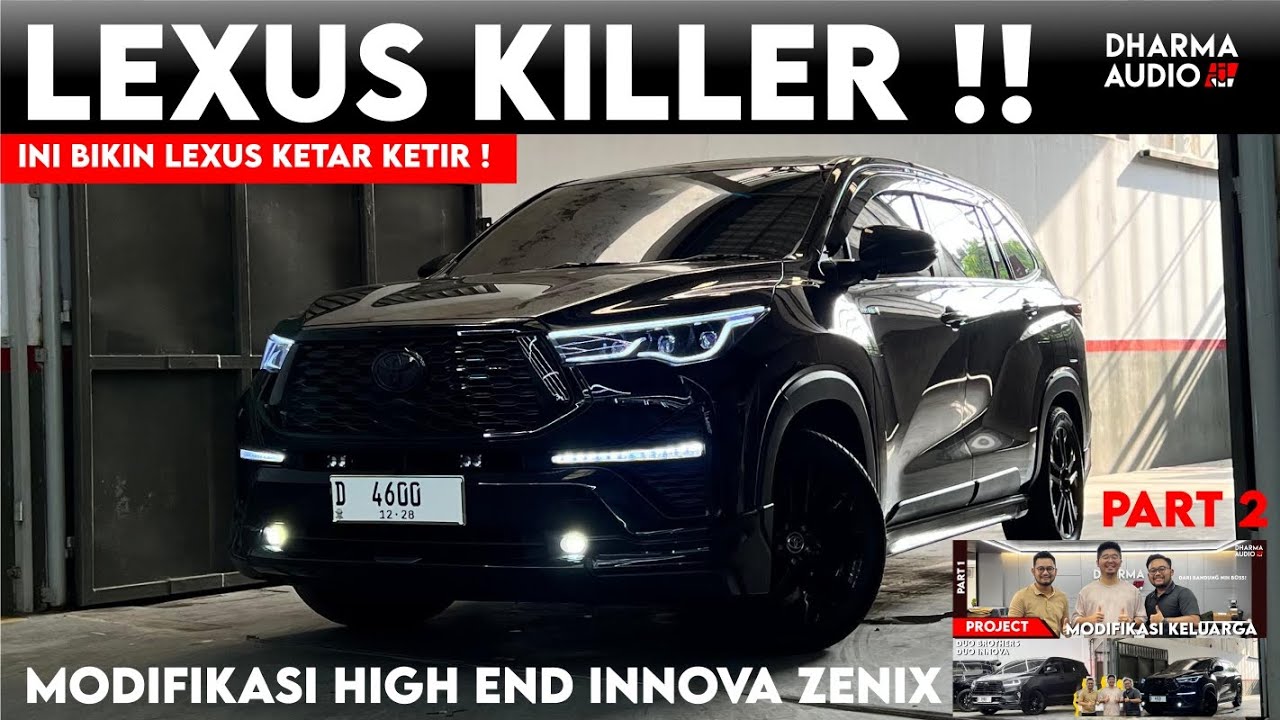 (PART 2) HEADUNIT BARU INNOVA ZENIX, MODIFIKASI TOYOTA INNOVA ZENIX Q VERSI DHARMA AUDIO