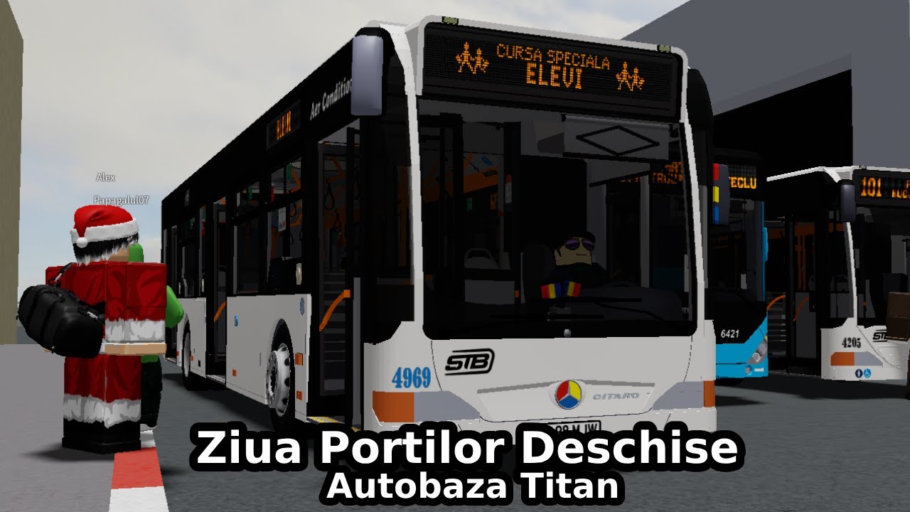Plimbare prin autobaza Titan | Ziua portilor deschise | STB Roblox