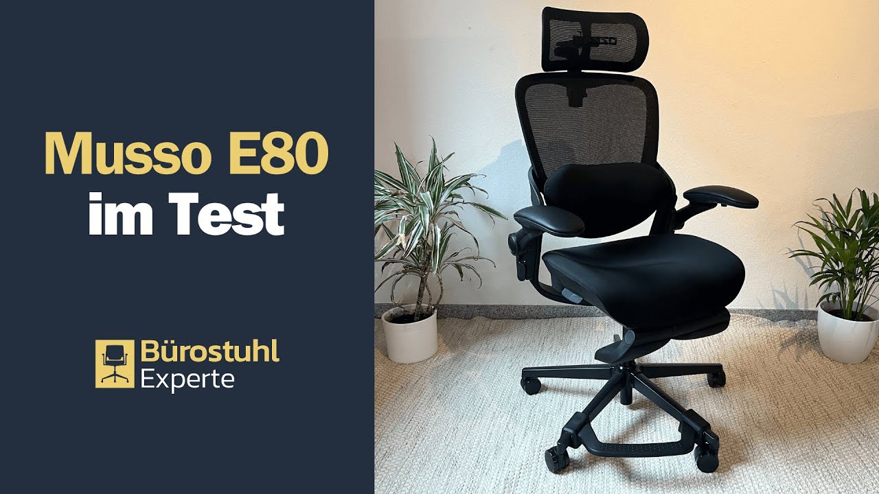 Musso E80: Bürostuhl im Test (25 € Rabattcode in Videobeschreibung)
