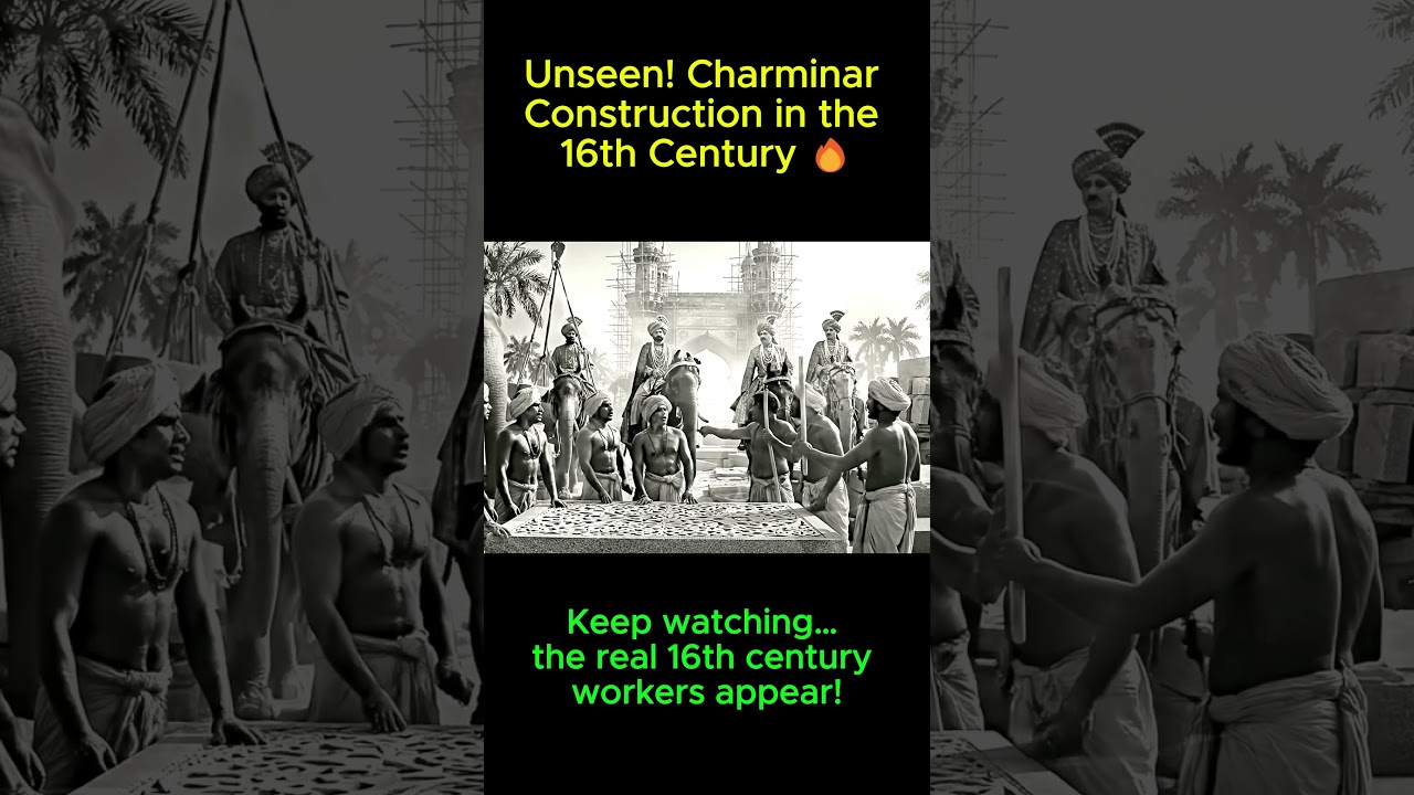 Charminar Construction at 16th Century | Rare Hyderabad History 🔥 #shorts