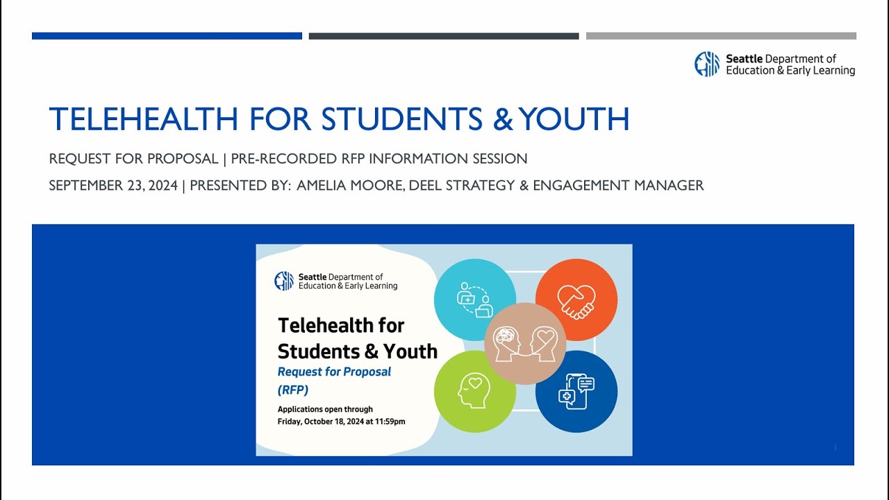 2024 DEEL Telehealth for Students and Youth Request for Proposal (RFP)