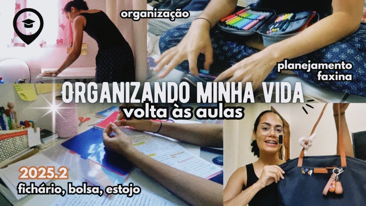 ORGANIZANDO minha vida antes da volta às aulas 2025.2 🤓📚🩺 medvet | fichário, bolsa, estojo etc
