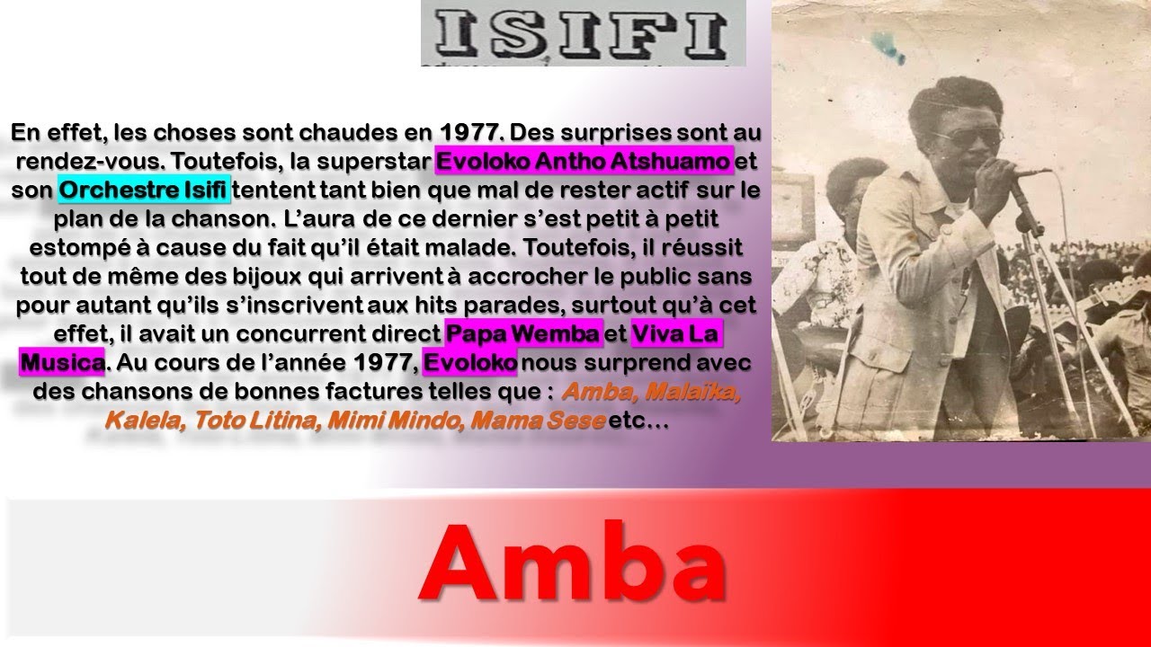 Amba 1&2 Un Des Plus Beaux Trésors d'Evoloko Lay Atsuamo Tonton Bokulaka & Orchestre Isifi Mélodia