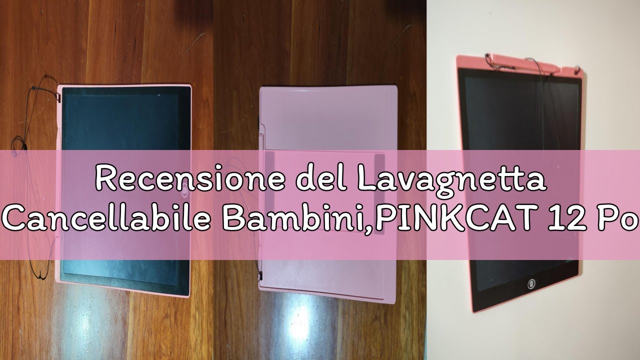 Recensione del Lavagnetta Cancellabile Bambini,PINKCAT 12 Pollici Tavoletta Grafica LCD Giochi Bambi