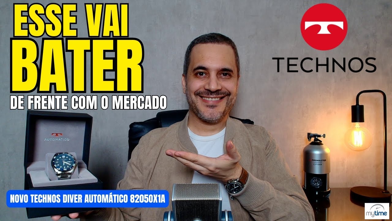 NOVO TECHNOS DIVER AUTOMÁTICO 8205OX1A - RESENHA COMPLETA