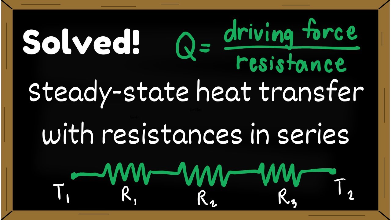 Steady-state conduction with resistances in series - #problemsolution on #heattransfer calculations