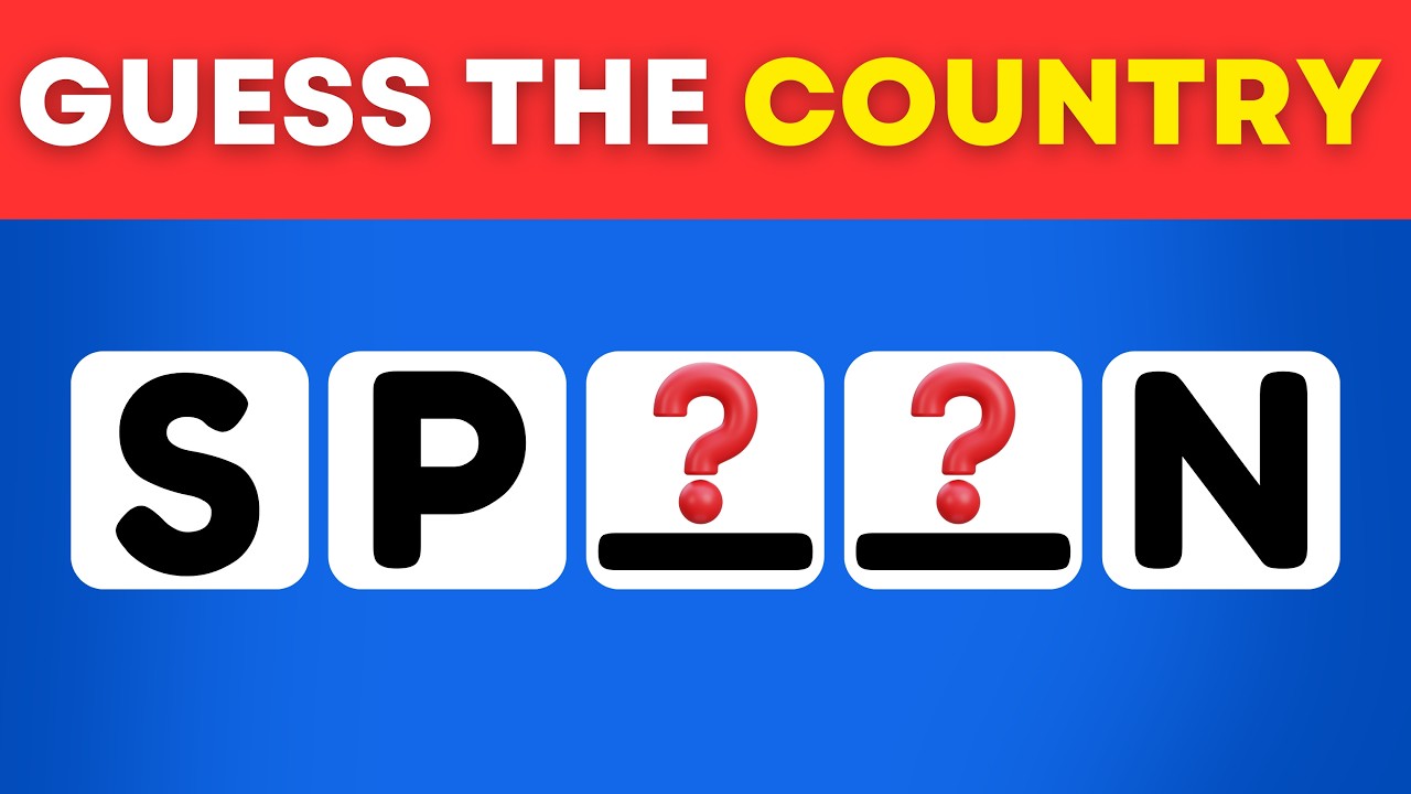 Can You Guess The Country Without Vowels? | Geography Quiz Challenge