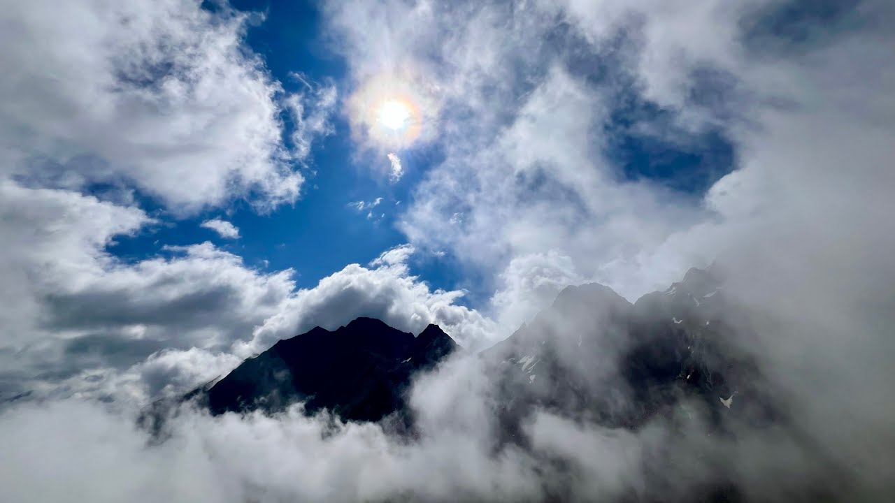 Stubai Peaks in Early Morning Mist