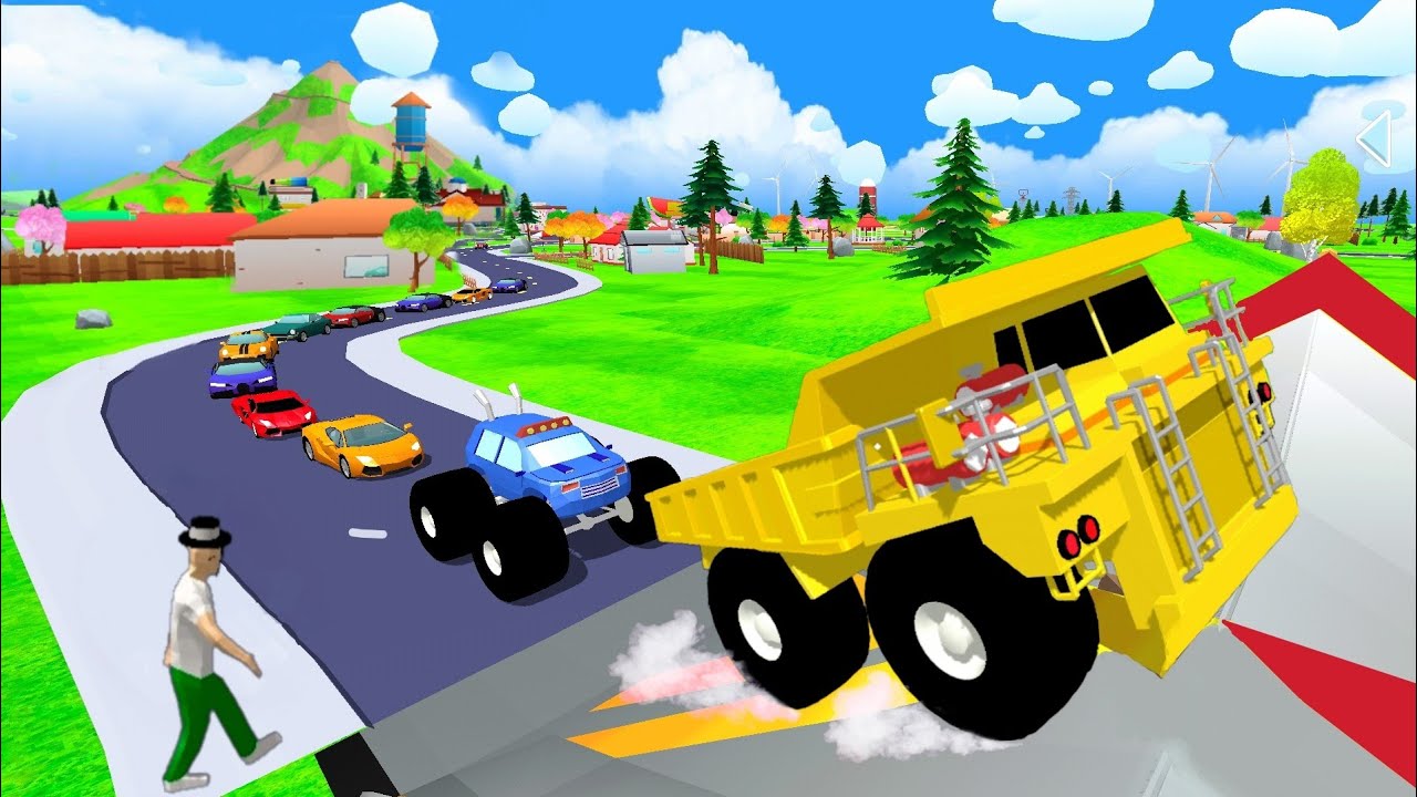 Monster Truck - Super Car Vs MEGA RAMP | #1 Dude Theft Wars Android Gameplay 2024