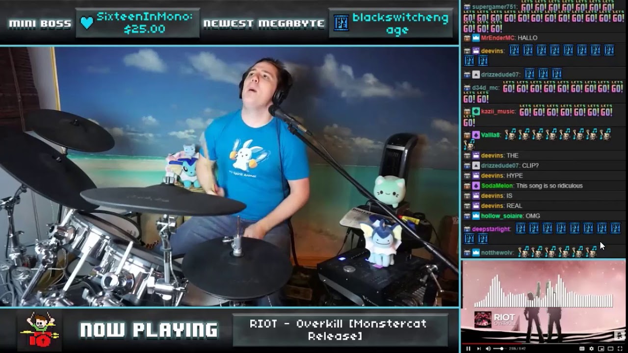 RIOT - Overkill (Drum Cover) -- The8BitDrummer