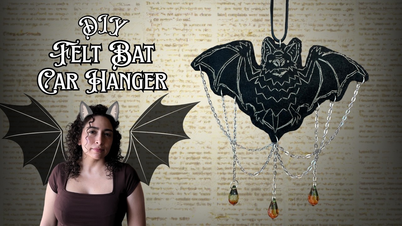 DIY Felt Bat Car Hanger | Felt Bat Ornament