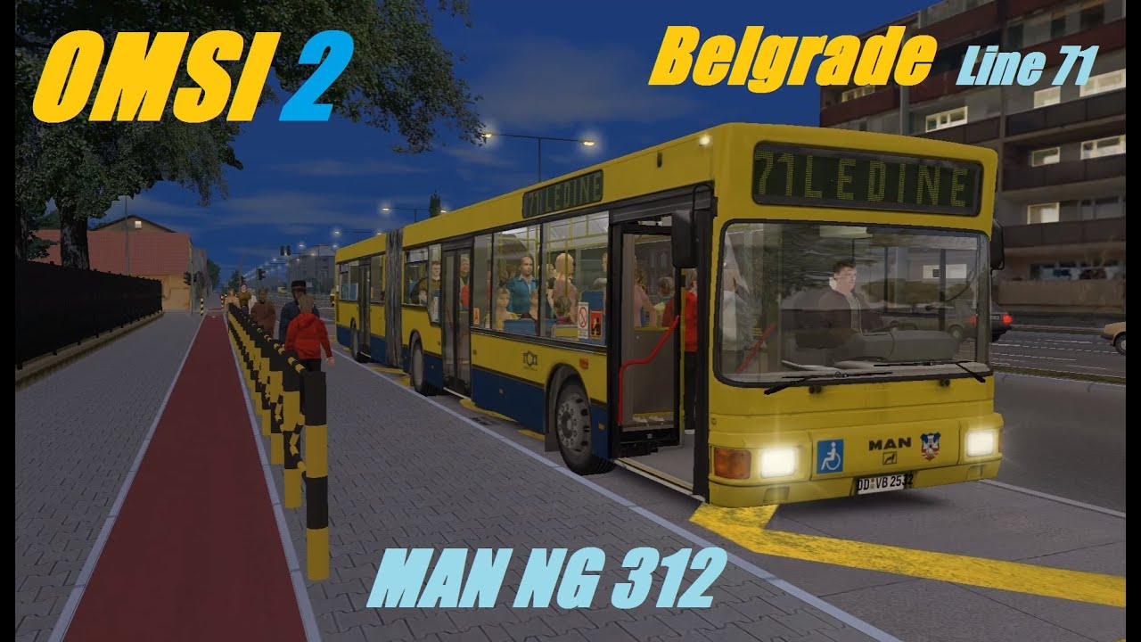 OMSI 2. Belgrade, Line 71, MAN NG312 (GN96). Part 2