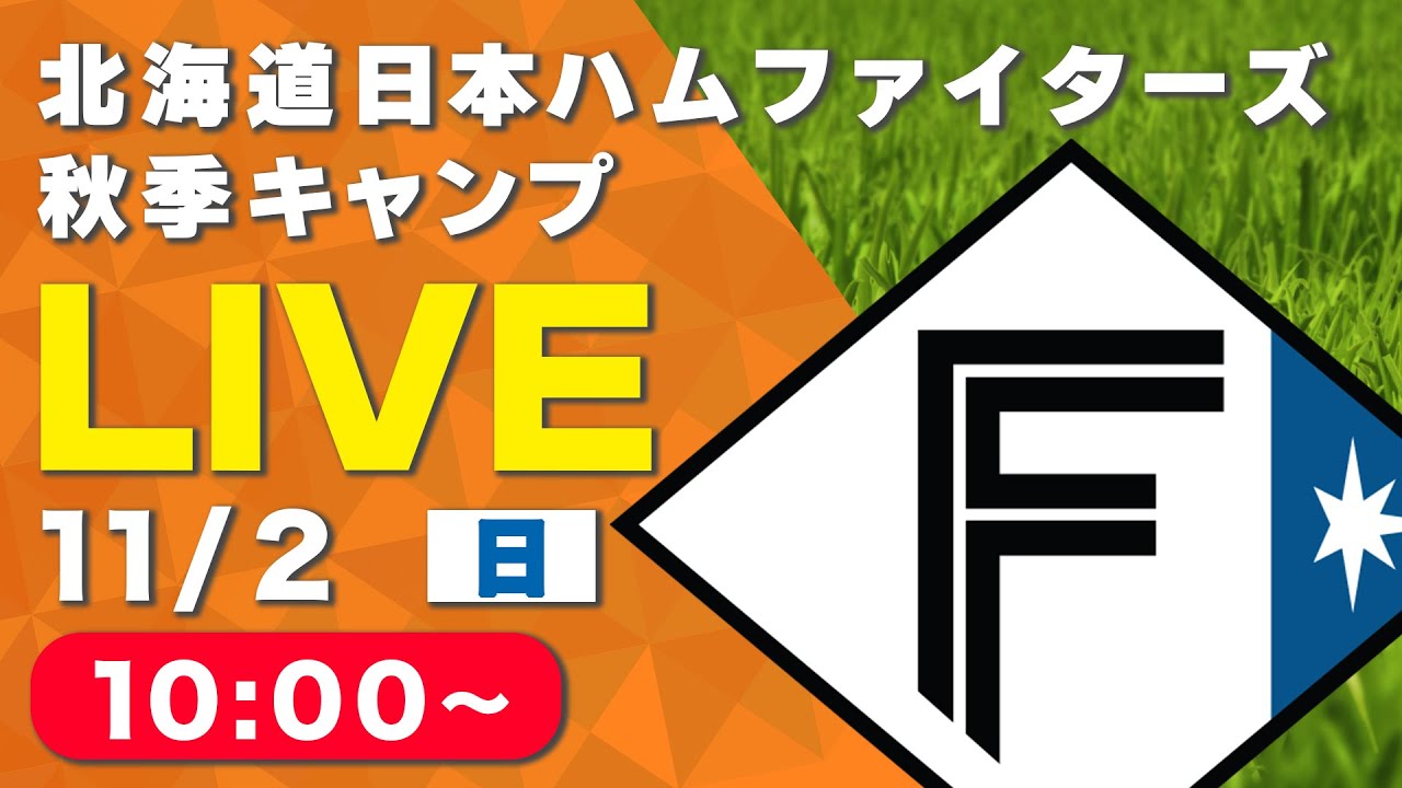 【特別LIVE】11/2 朝10:00～ ファイターズキャンプLIVE in Autumn 2025～北海道日本ハムファイターズ～