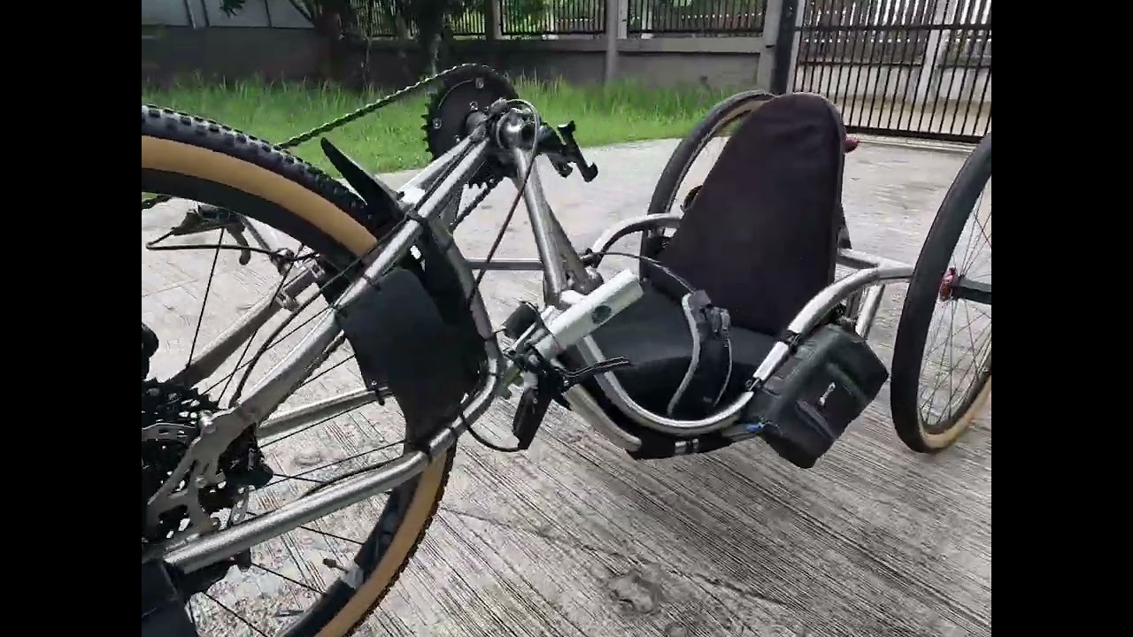TiArrow Keb Handcycle set up for gravel.