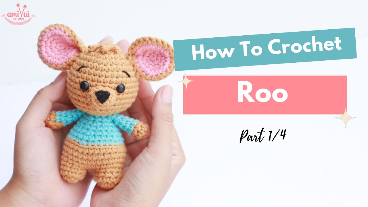 #114 | Amigurumi Roo Mouse Free Pattern (1/4) | How To Crochet Amigurumi Characters | @AmivuiStudio