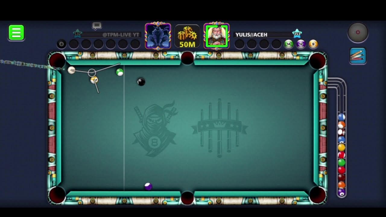 8 ball  pool trickshot on the best account
