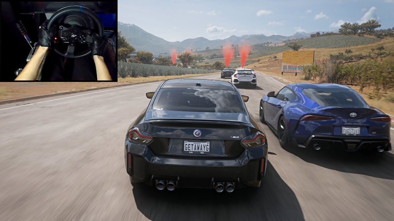 BMW M2 Street Race - Forza Horizon 5 | Wheel Gameplay