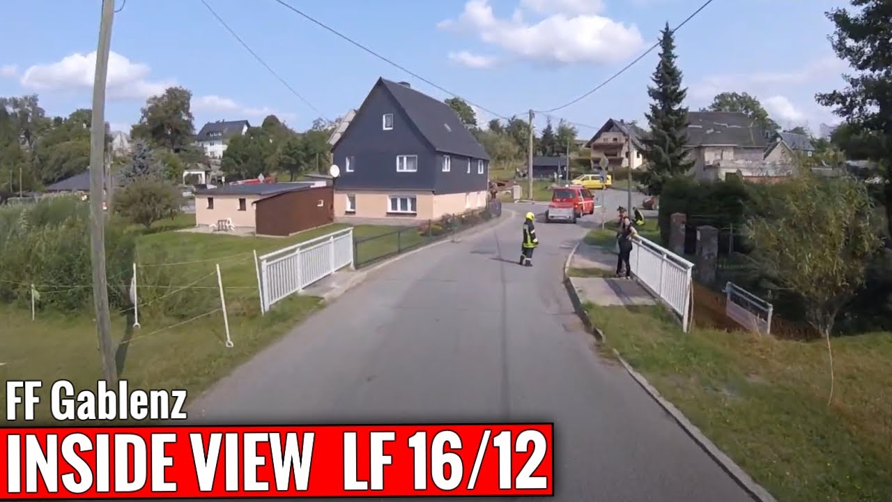 [INSIDE VIEW] Alarmfahrt LF 16/12 der FF Gablenz zur Einsatzübung nach Beutha