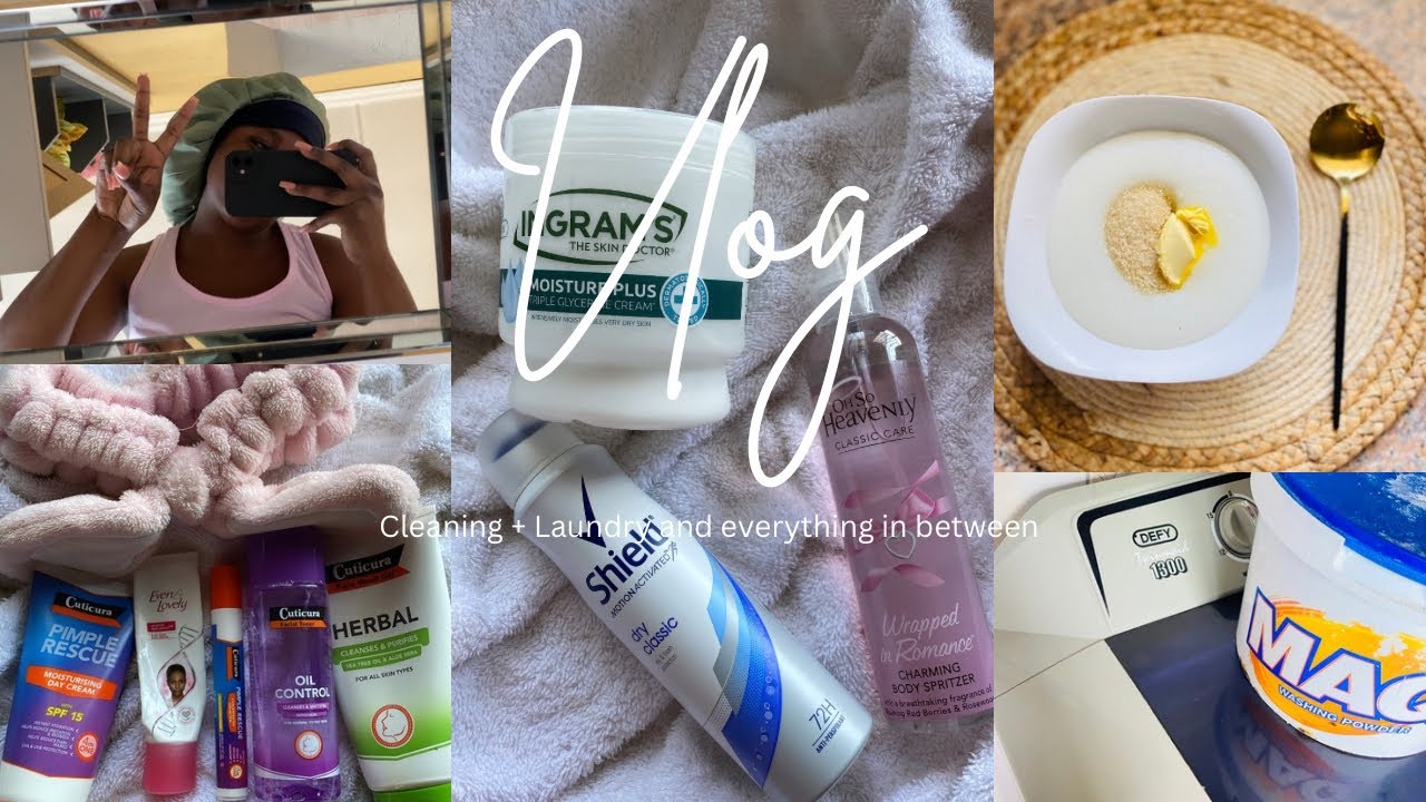 VLOG: Clean with me + Laundry | What I use on my body & everything in between.