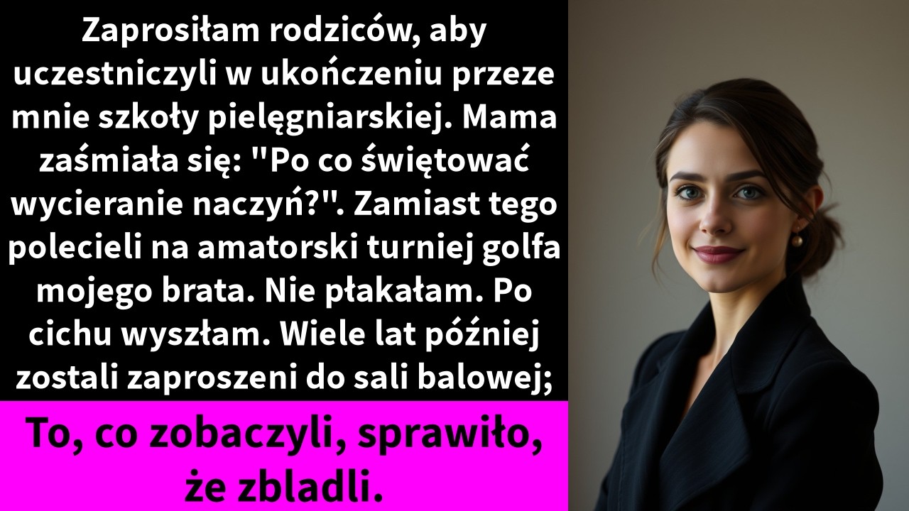 Zaprosiłam rodziców, aby uczestniczyli w ukończeniu przeze mnie szkoły pielęgniarskiej.