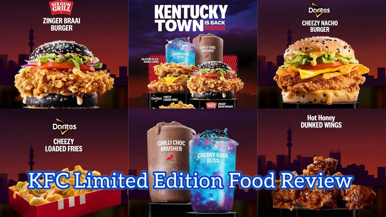 Trying the Kentucky Town Full Menu | Family Food Review | South African YouTuber | KFC limited Edit