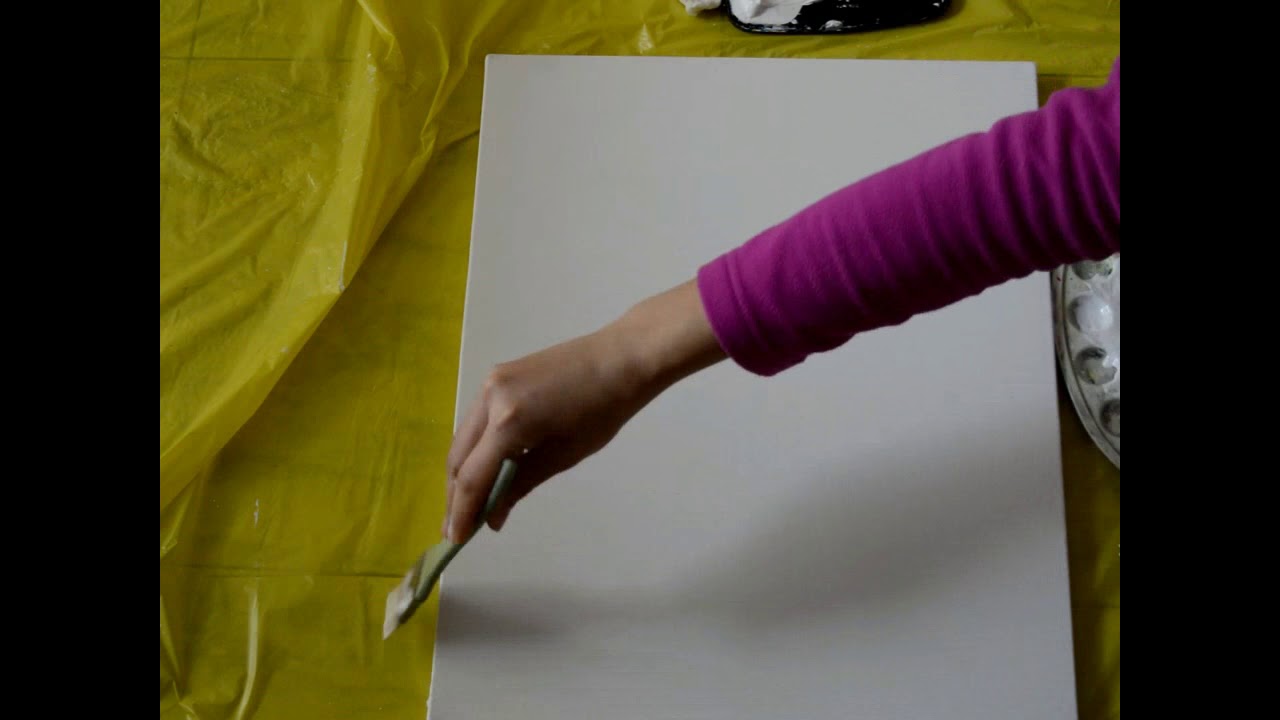 lezioni di pittura : come preparare la tela col gesso acrilico - preparazione della tela