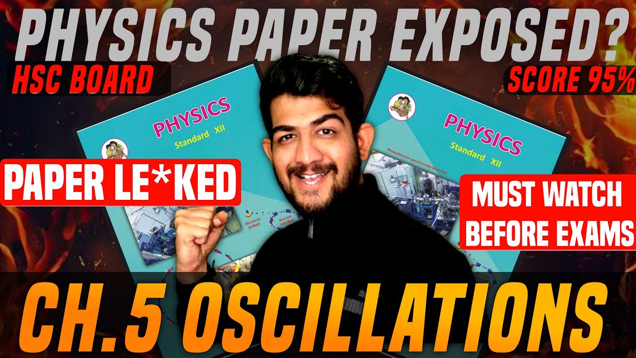 CH.5 OSCILLATIONS ONE SHOT physics important questions class 12🔥12th physics important QUES 2026🔥
