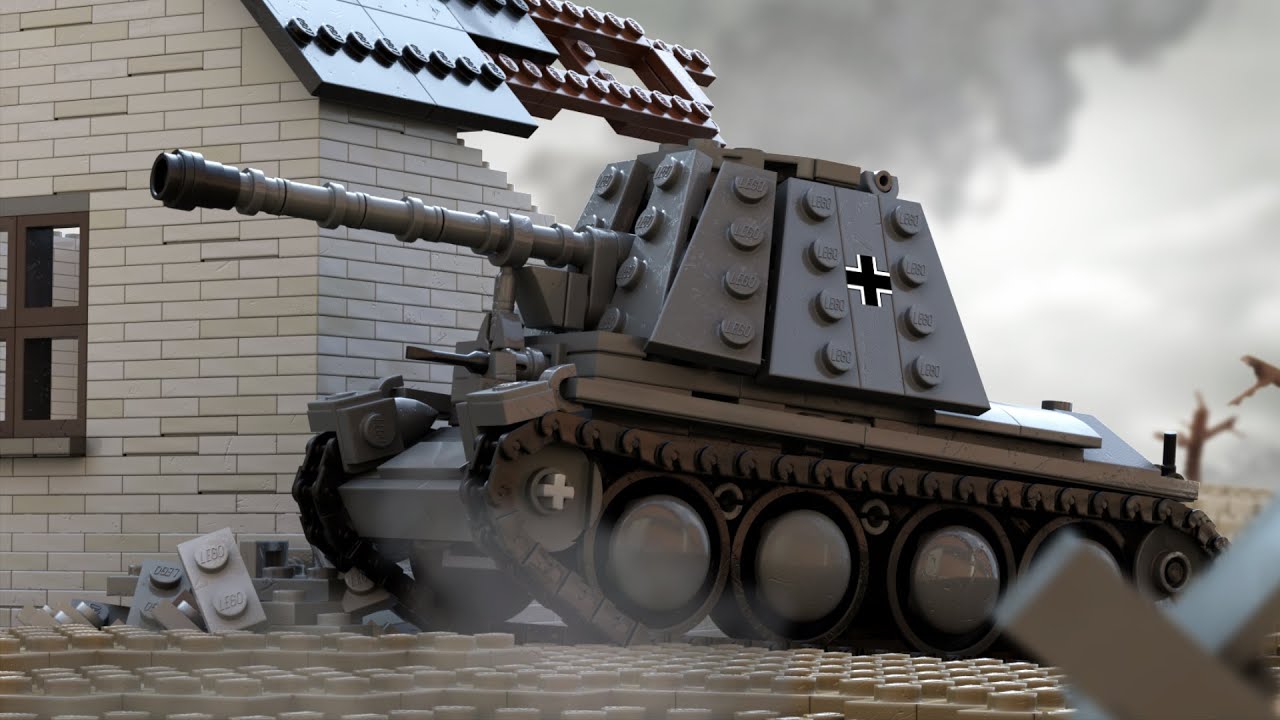 LEGO WW2 Camo Marder III Ausf. H Cinematic Review | molegode