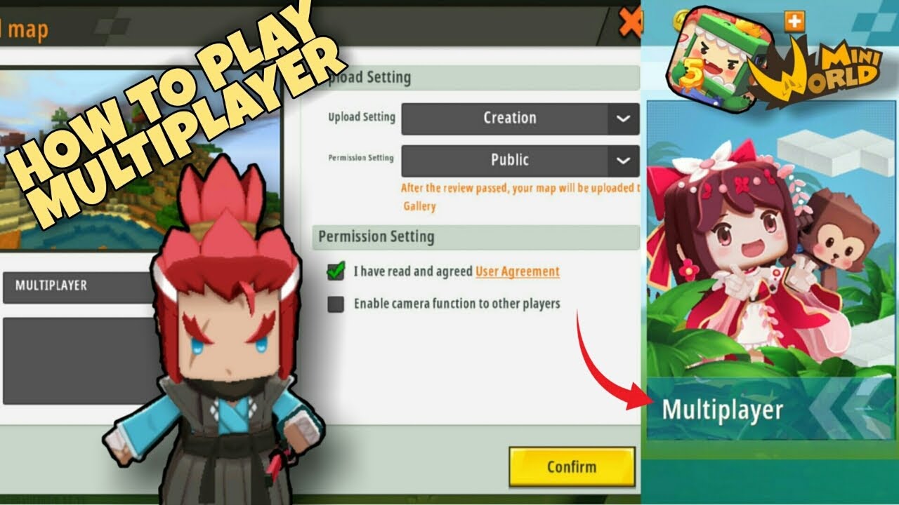 How to Play Multiplayer in Mini World | Mini World Block Art | Tutorial