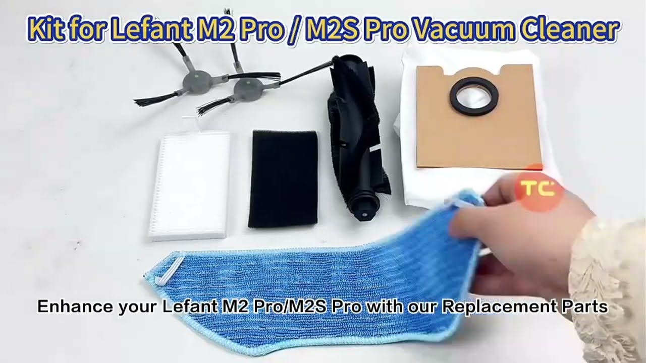 Lefant M2 Pro / M2S Pro Robot Vacuum Replacement Parts Kit | Brushes, Mop Cloth & HEPA Filters