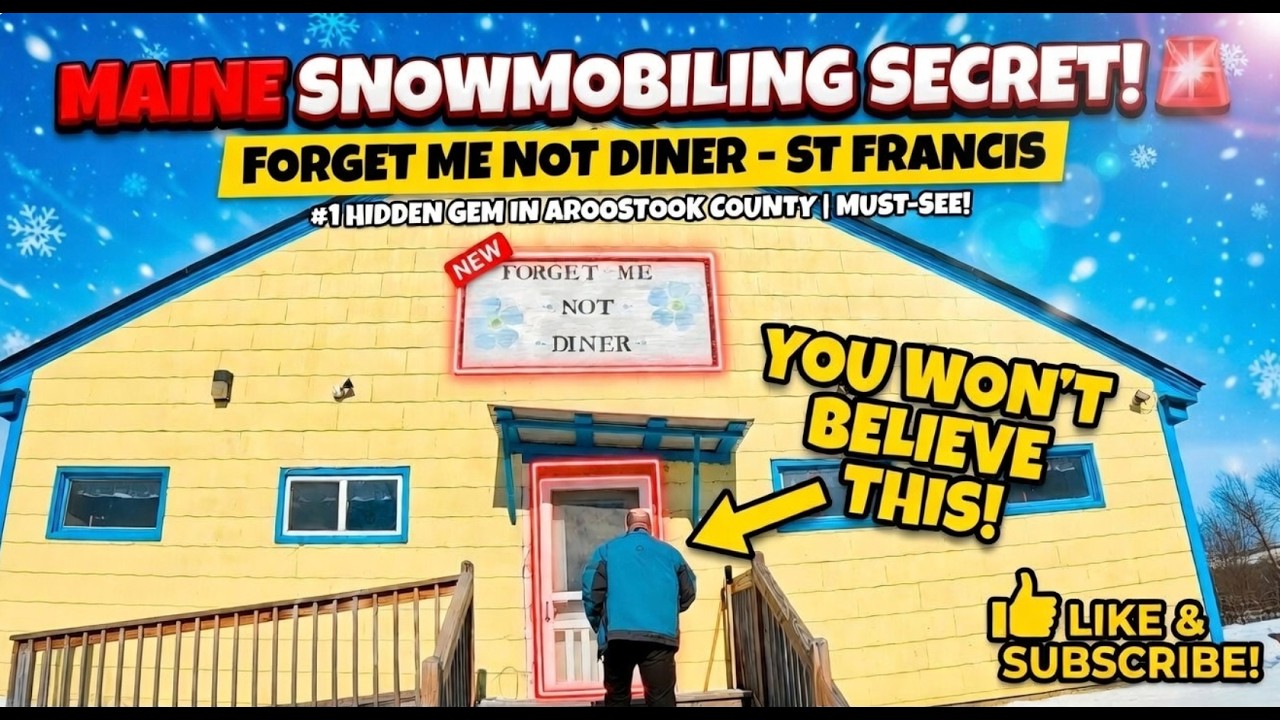 Snowmobiling to Forget Me Not Diner in St Francis, Maine #snowmobiling #maine #aroostookcounty