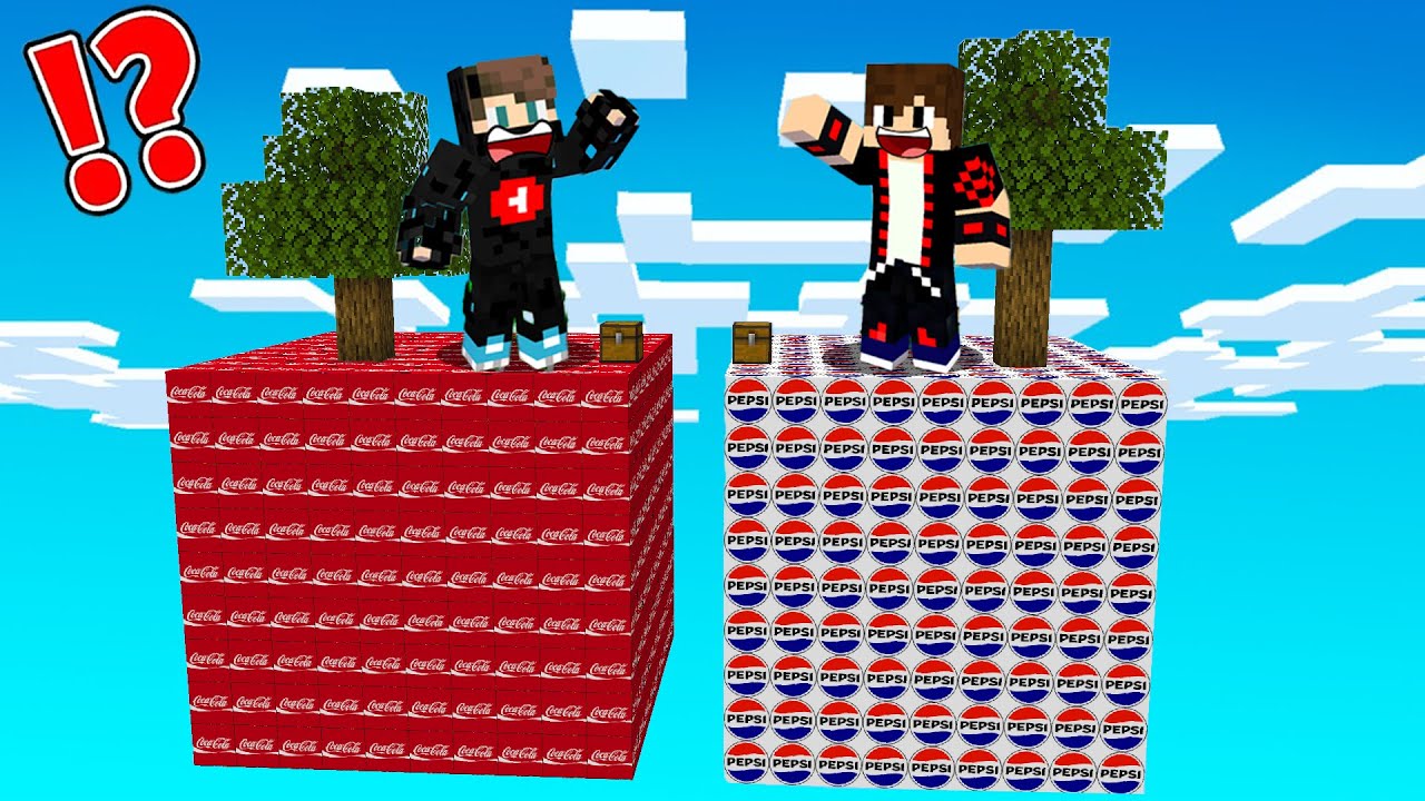 ماين كرافت : حـرب مربعات الحظ المشروبات ولكن حظ الببسي ضد حظ الكوكا كولا!!؟ 😱🔥