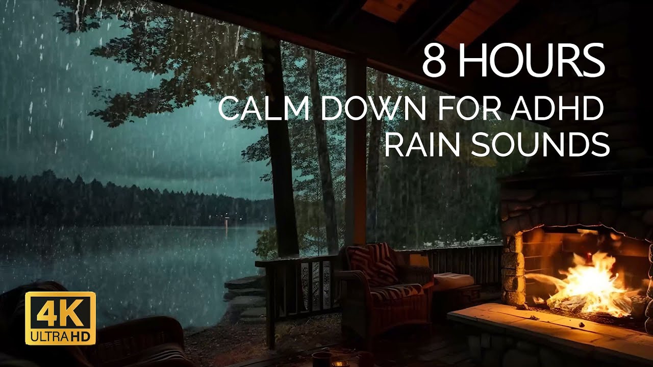 🌧️ 8-Hour Calm Down for ADHD &ndash; Soothing Music & Theta Waves | Reduce Overstimulation, Rain Sounds