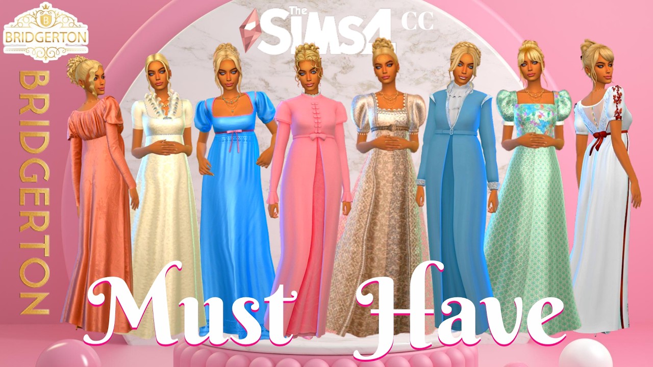 The Sims 4 CC Review 👑 Bridgerton & Regency CC Big Collection 👑 Royalty & Legacy 👑 by Pinki
