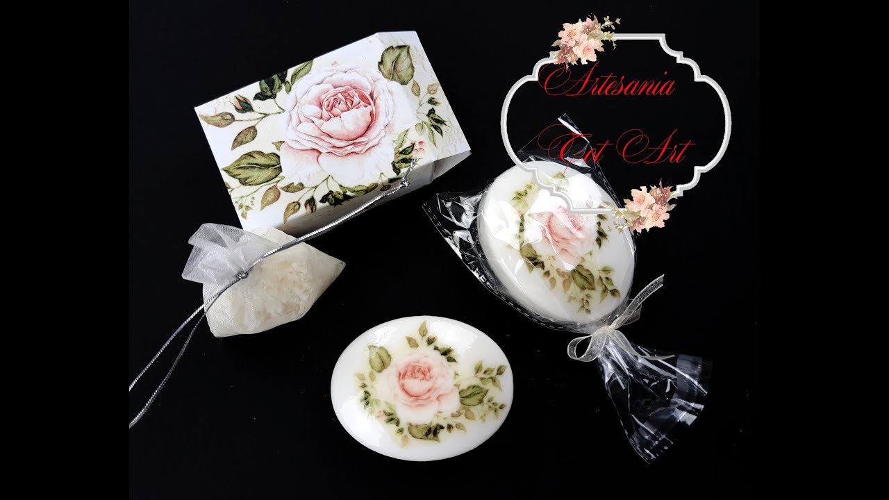 COMO DECORAR UNA PASTILLA DE JABÓN CON SERVILLETAS