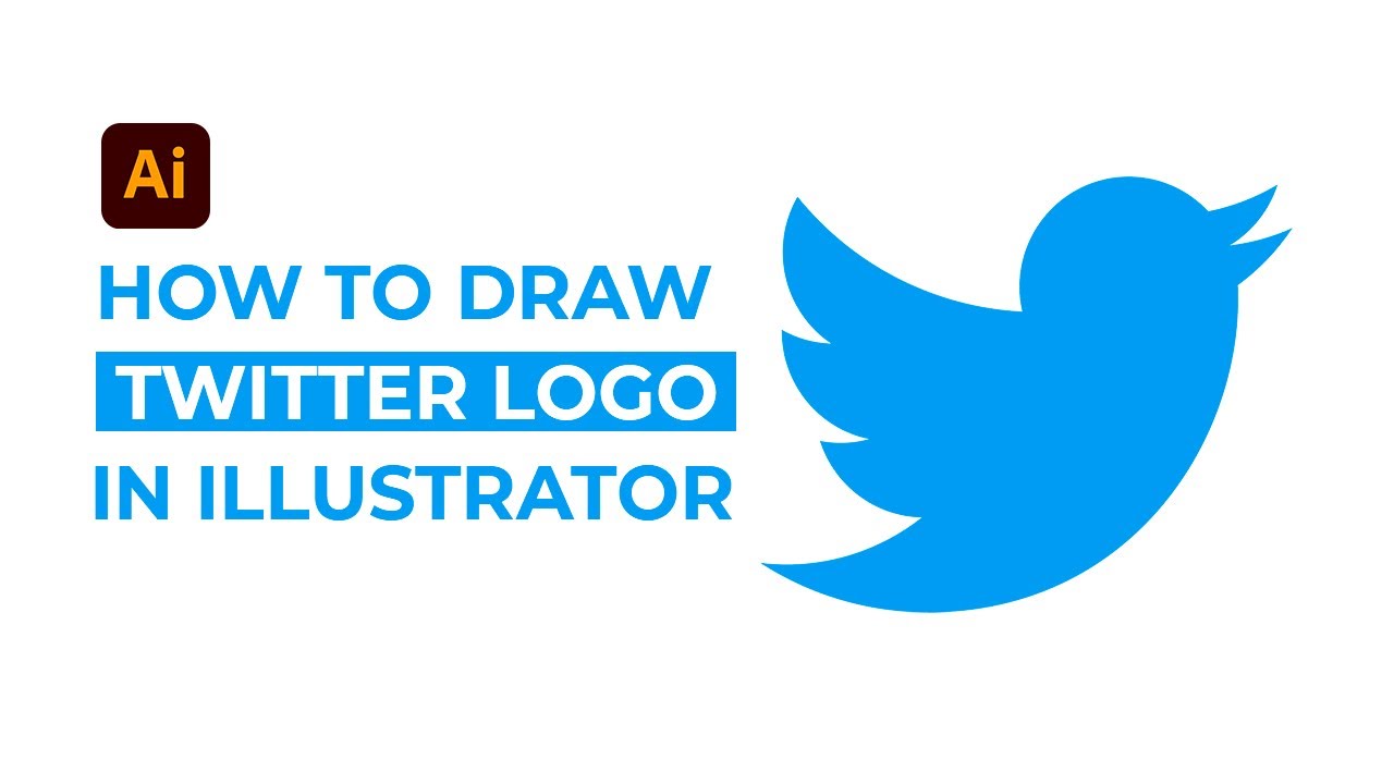 Как нарисовать логотип Twitter в Illustrator | Учебное пособие по Adobe Illustrator для начинающих