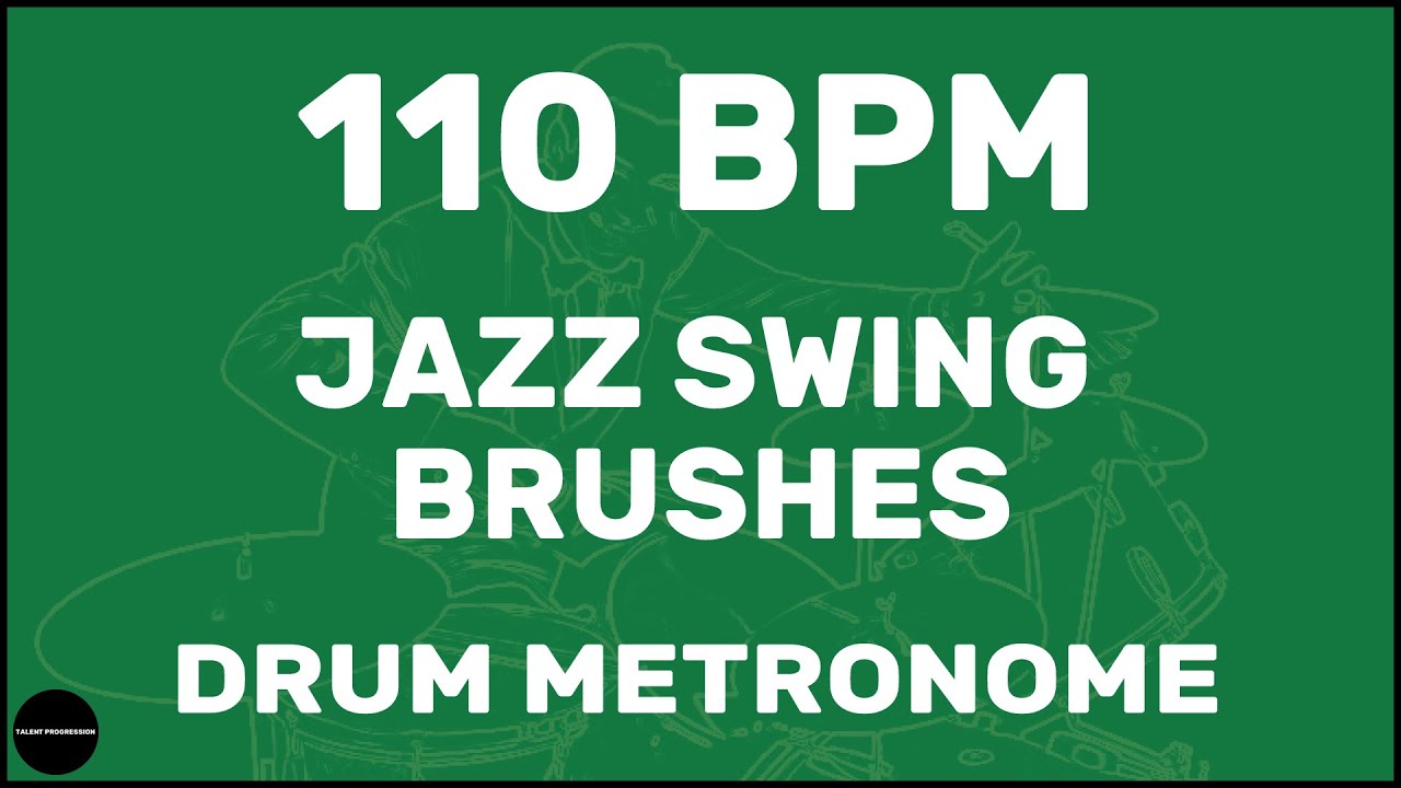 Jazz Swing Brushes | Drum Metronome Loop | 110 BPM