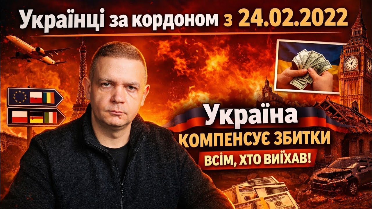 Українці які за кордоном з 24.02.2022 Україна компенсує збитки всім хто виїхав!