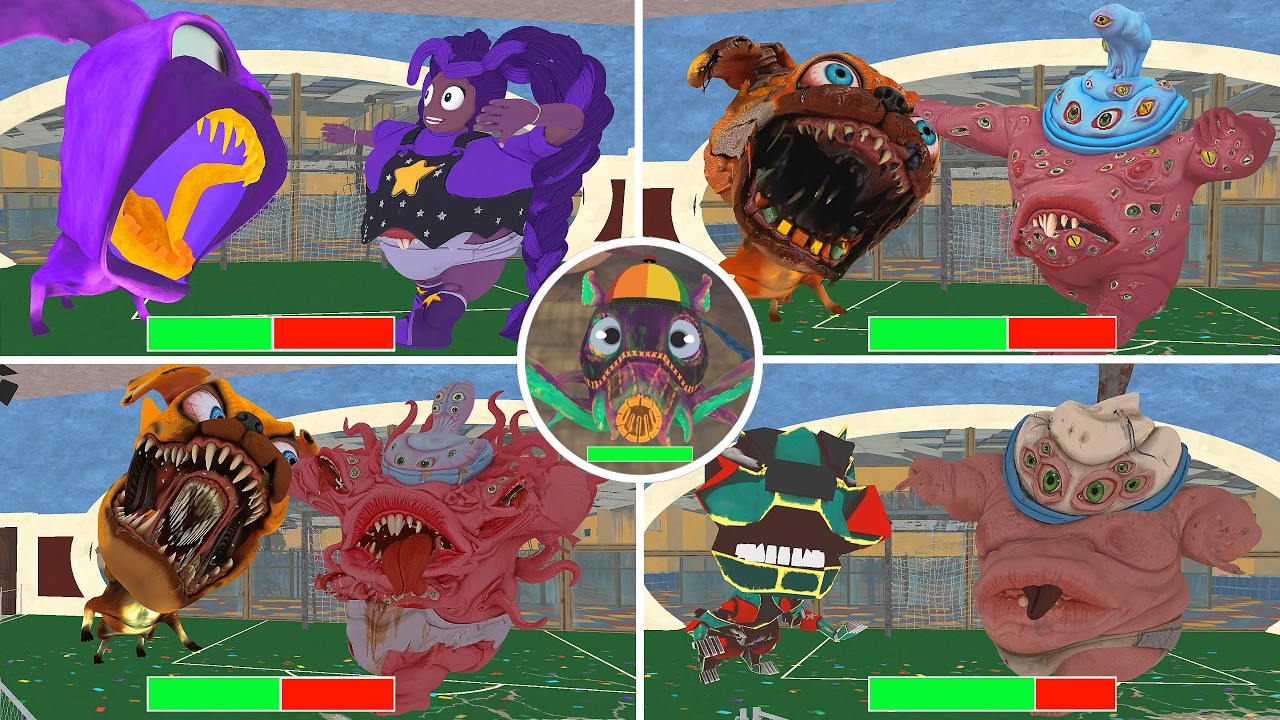 Dark Pals 1-2: The 2st Floor - All Bosses + Jumpscares | Brightness Settings And Health Bar Display.