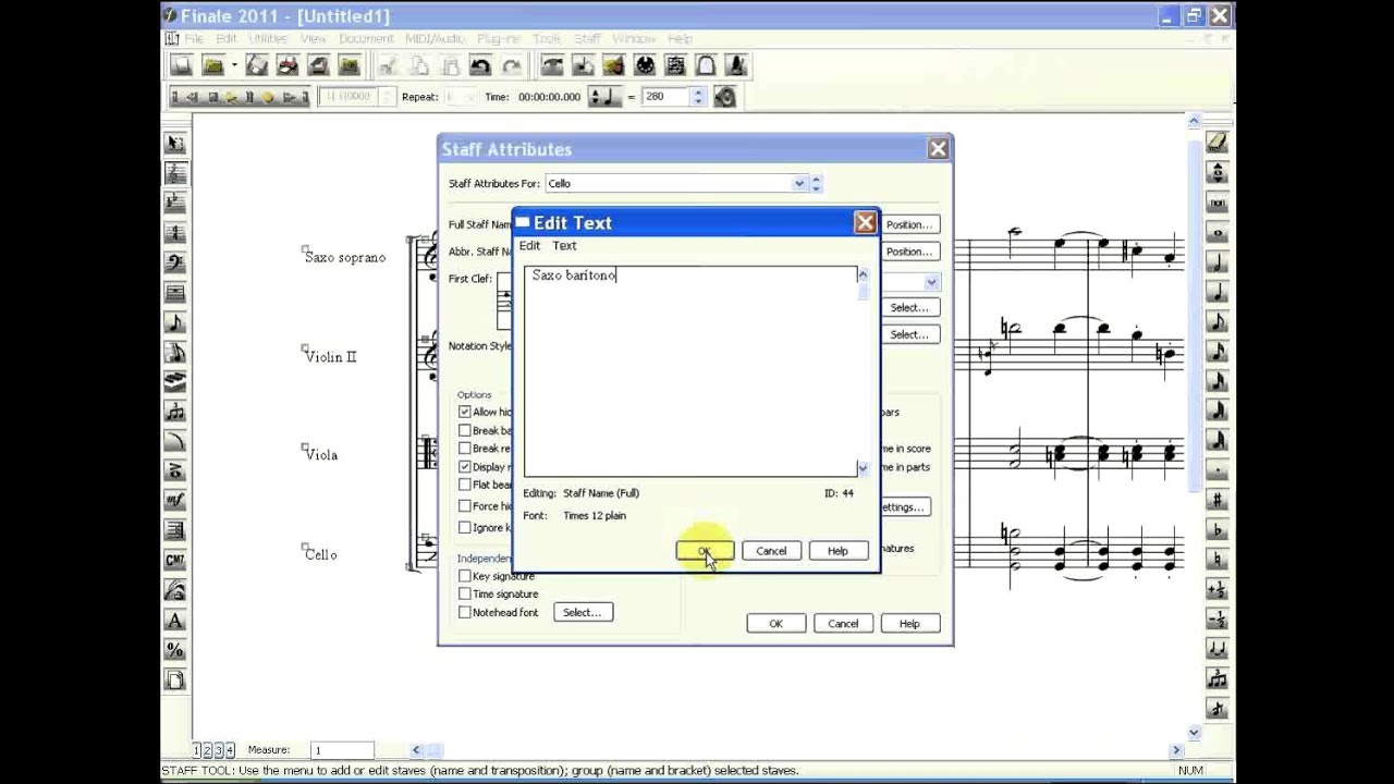 Curso de Finale 2011. 08-1 Convertir a instrumentos transpositores