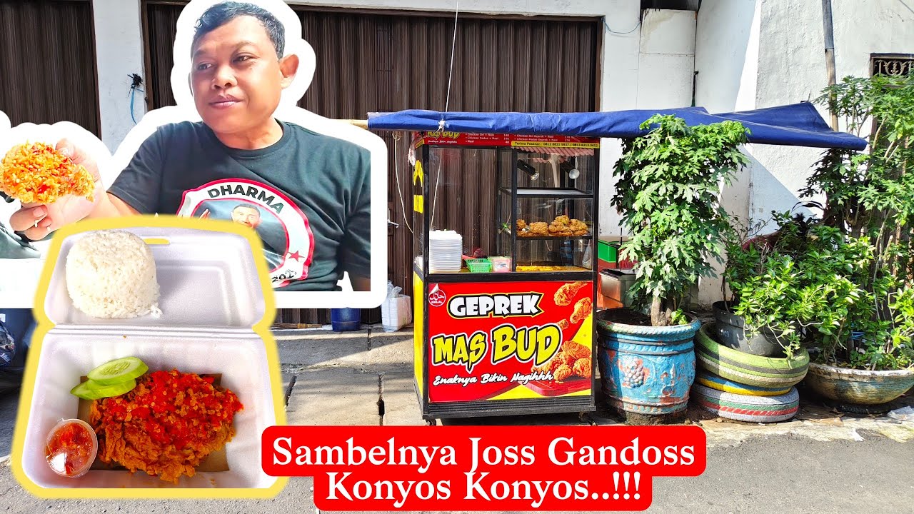 Ayam Geprek Mas Bud Jembatan Besi 2 Tambora Jakarta Barat:Joss Gandos Sambelnya‼️