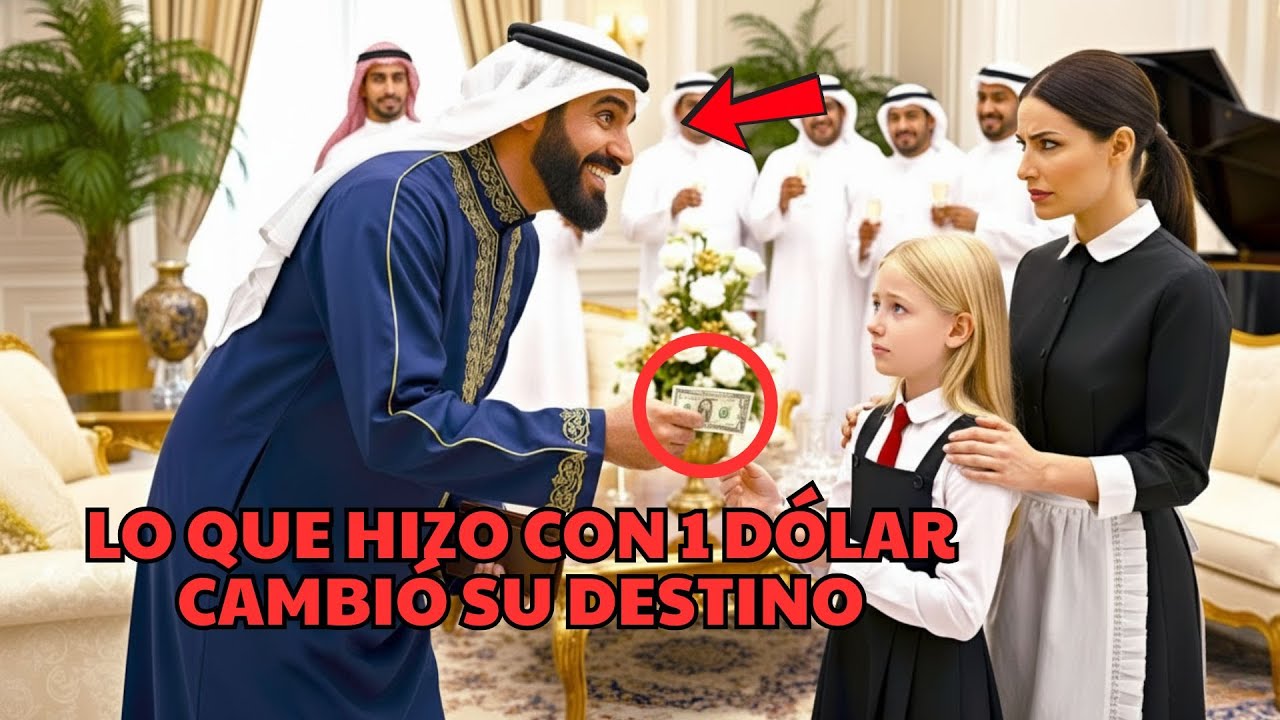 Un jeque multimillonario dio 1 dólar a la hija de su sirvienta y lo que hizo la dejó sin palabras.