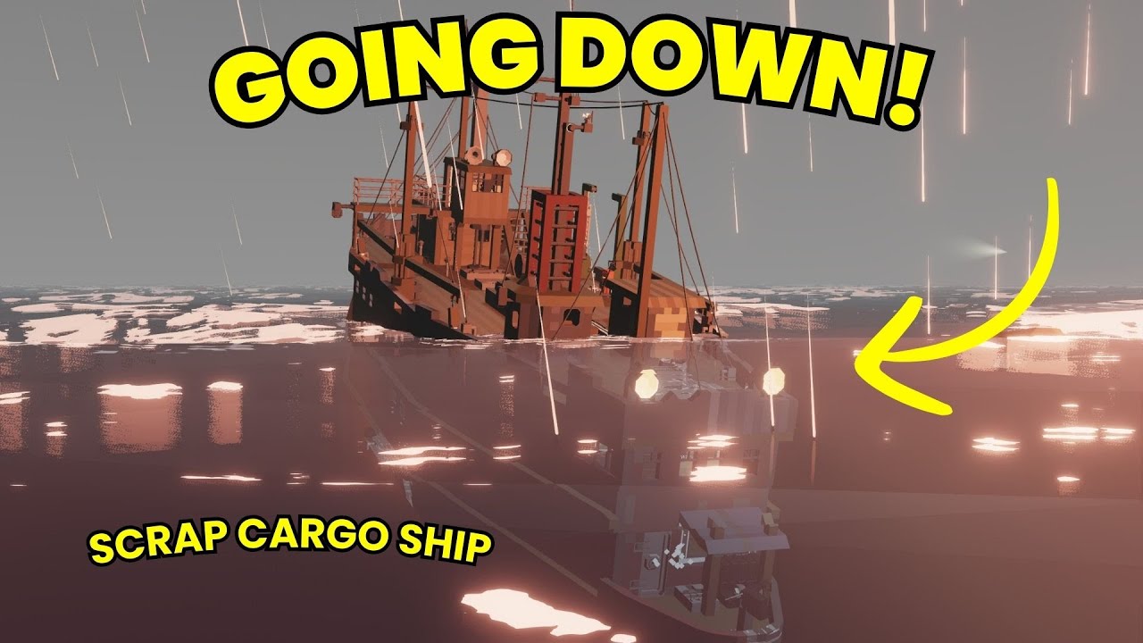 Scrap Cargo Ship SINKS After A TSUNAMI In Stormworks!