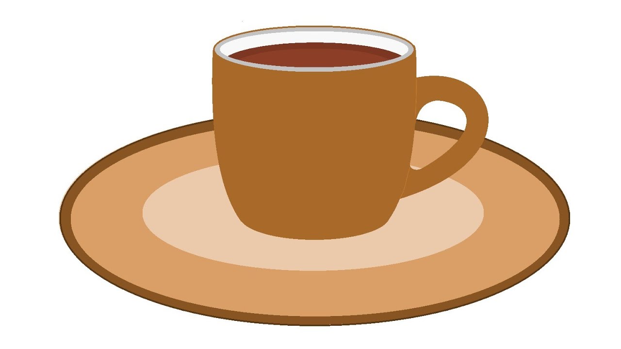 How to draw Tea Cup / Coffee Cup on computer using Ms Paint.
